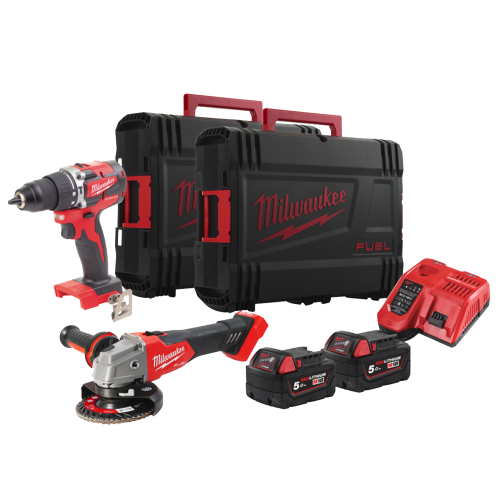 Set 2 scule cu acumulator Milwaukee M18 FPP2BG-502X