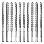 Set 10 Burghie Milwaukee SDS-PLUS Mx4 Ø5.5x50x115mm