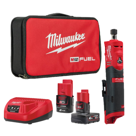 Polizor drept tip biax cu 2 acumulatori Milwaukee M12 FDGS-422B