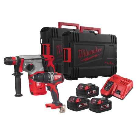 Set 2 scule cu acumulator Milwaukee M18 BLPP2C2-503X