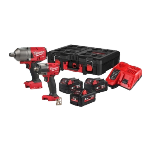 Set 2 scule de impact cu 3 acumulatori Milwaukee M18FPP2AS-553P