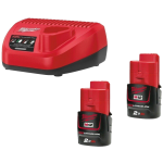 Set incarcator si 2 acumulatori Milwaukee M12 NRG-202