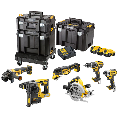 Set 6 scule cu acumulatori Dewalt DCK685P3T