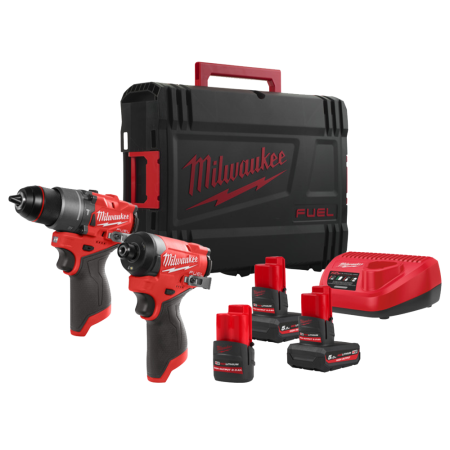 Set 2 scule cu acumulator Milwaukee M12 FPP2A2-5253X