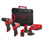 Set 2 scule cu acumulator Milwaukee M12 FPP2A2-5253X