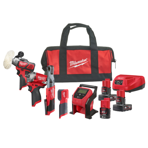 Set 5 scule cu acumulator Milwaukee M12 FPP5A-423B