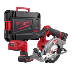 Fierastrau circular cu 2 acumulatori 8Ah Milwaukee M12 FCS442-502X