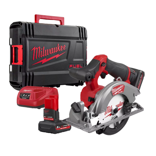 Fierastrau circular cu 2 acumulatori 8Ah Milwaukee M12 FCS442-502X