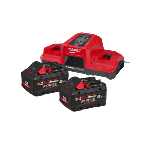 Set 2 acumulatori si incarcator Li-Ion 8Ah Milwaukee M18 FORGENRG-802DBSC