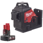 Nivela laser verde cu 3 linii cu 1 acumulator Milwaukee M123PL-601C