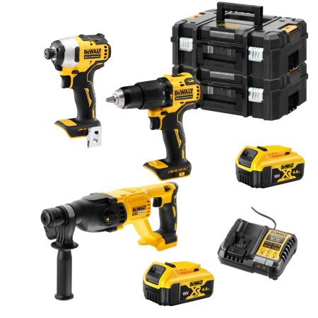 Set 3 scule cu 2 acumulatori DeWalt DCK3063M2