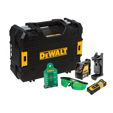 Set nivela laser cu linii verzi si telemetru DeWalt DW0887100-1